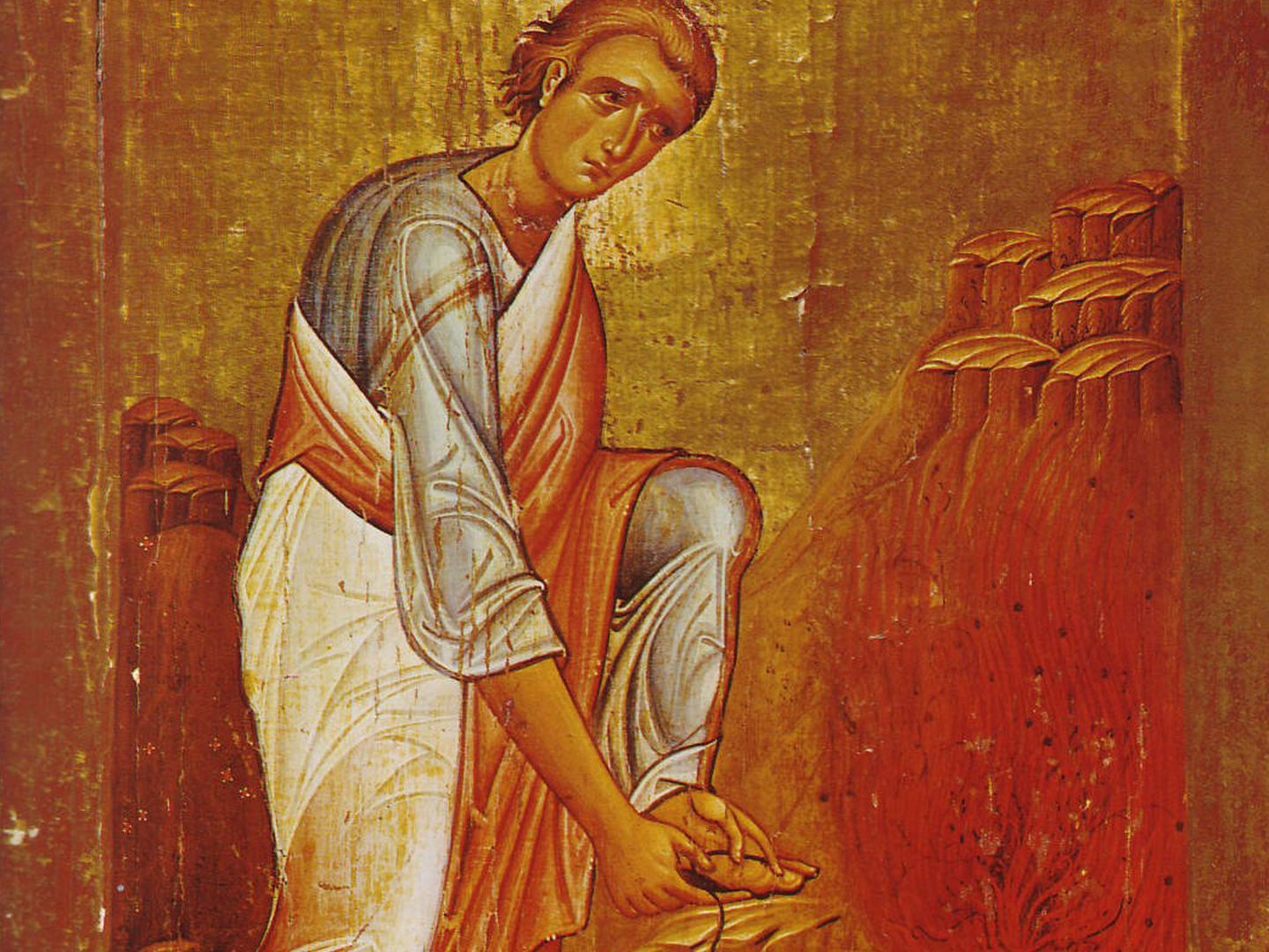 Moisés y la zarza ardiente (Monasterio de Santa Catalina del Sinaí, Egipto).