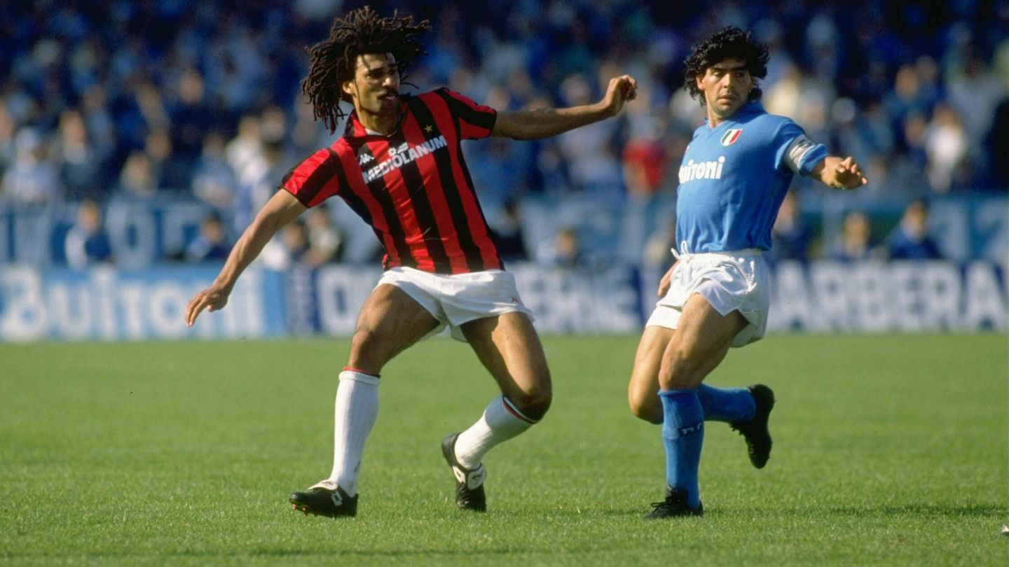 Maradona, jugando con el Nápoles en 1988. (Getty)