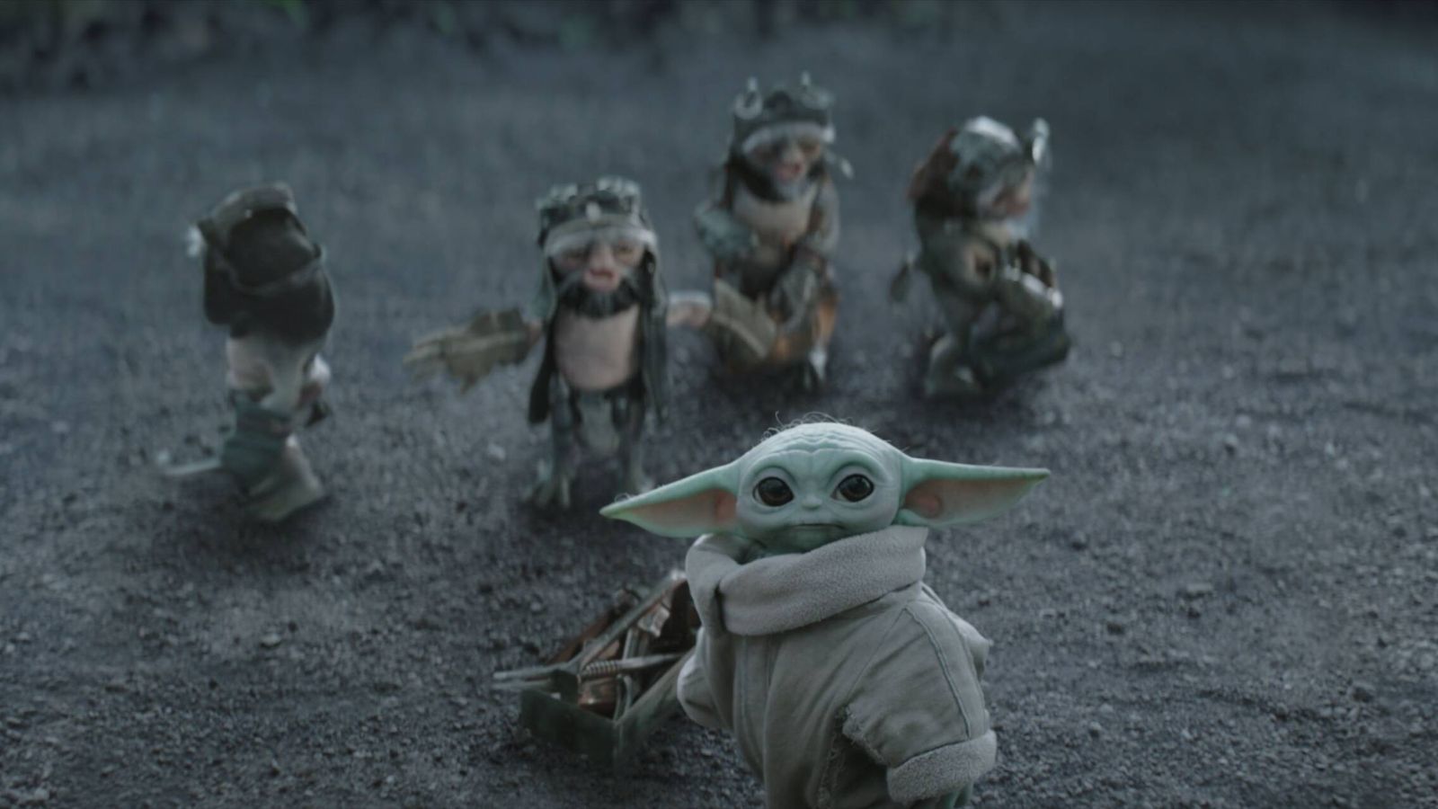 Foto: Grogu y sus amigos, los adorables anzellan, dan lo mejor de sí mismos en la frenética cinta de Jon Favreau. (Lucasfilm)