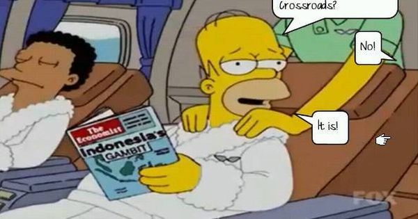 Foto: Homer Simpson con su ejemplar de 'The Economist'