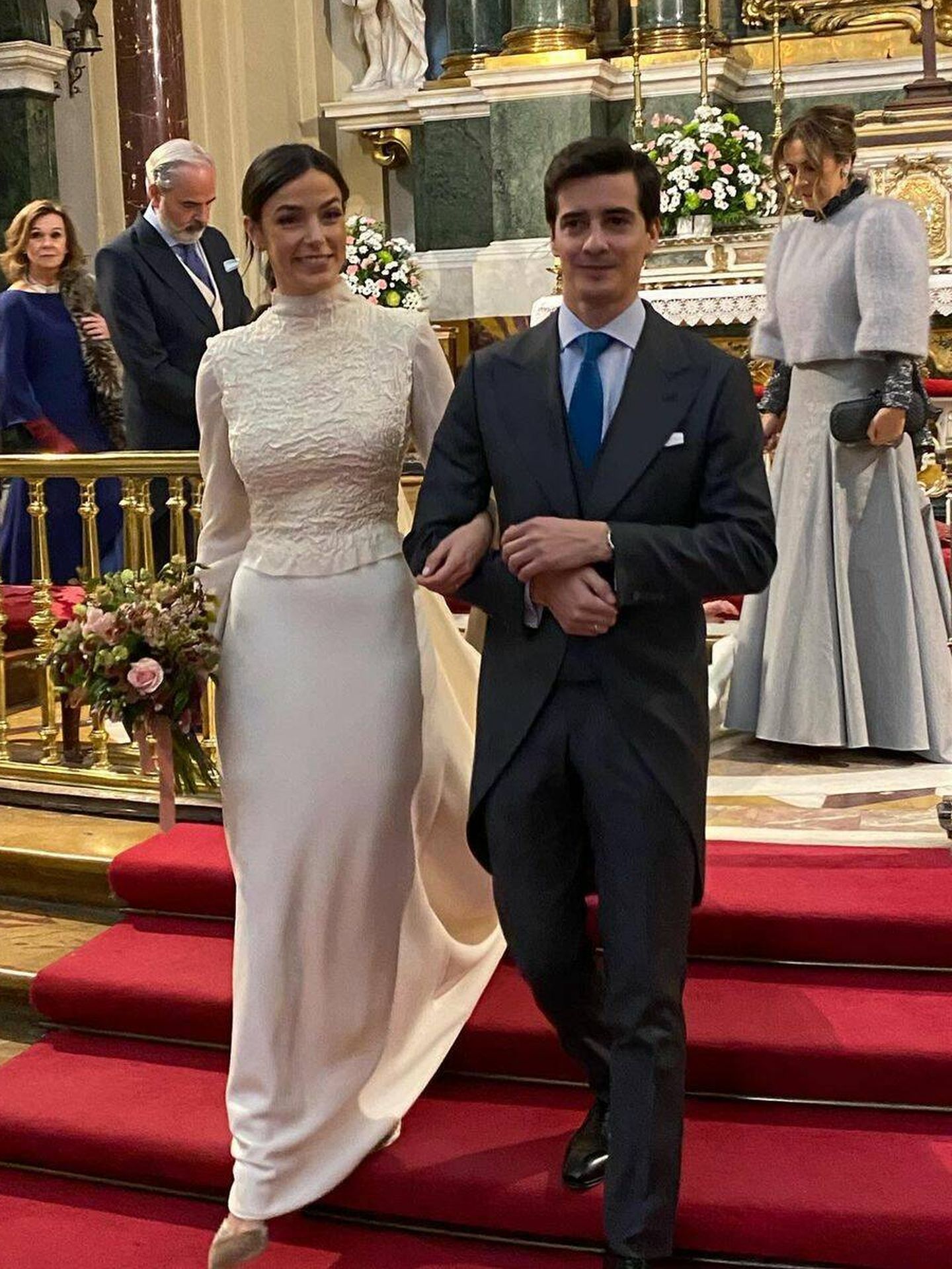 Blanca Zurita y Carlos Fernández-Rubíes, en su boda. (IG)