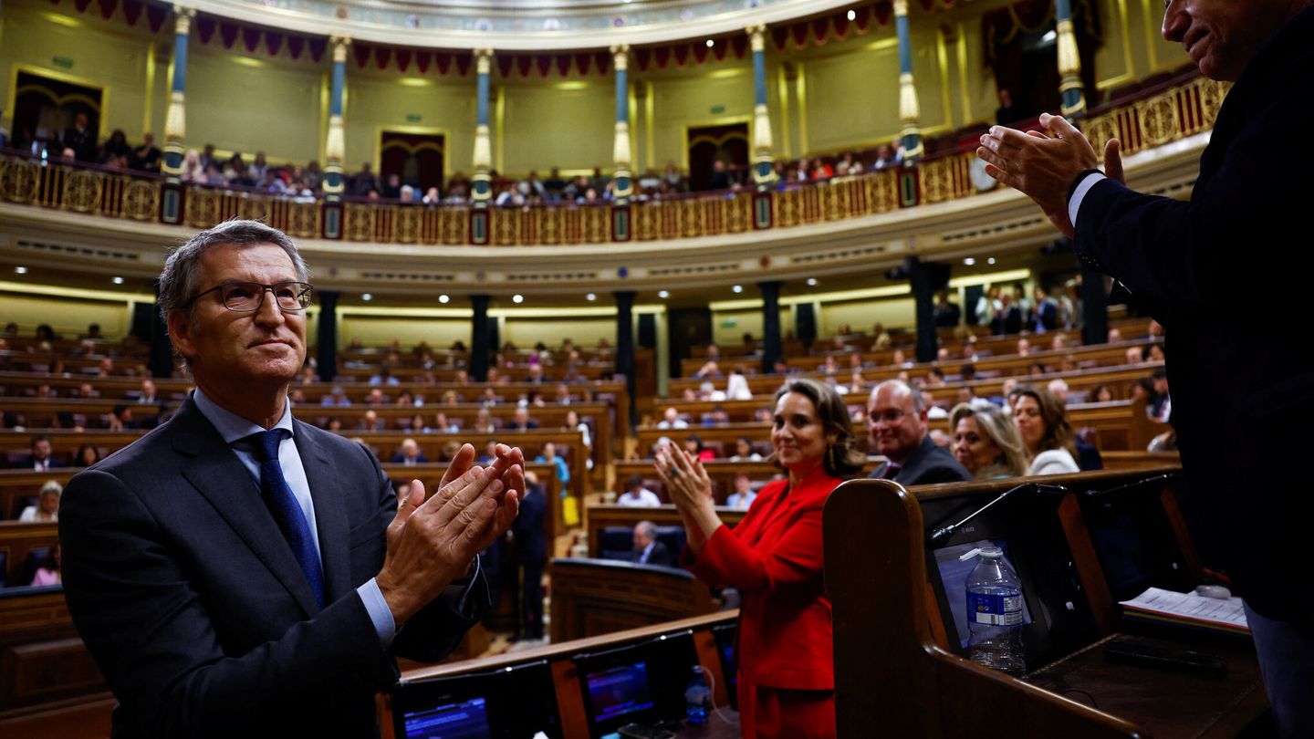 Feijóo, tras su intervención en el Congreso. (Reuters/Susana Vera)