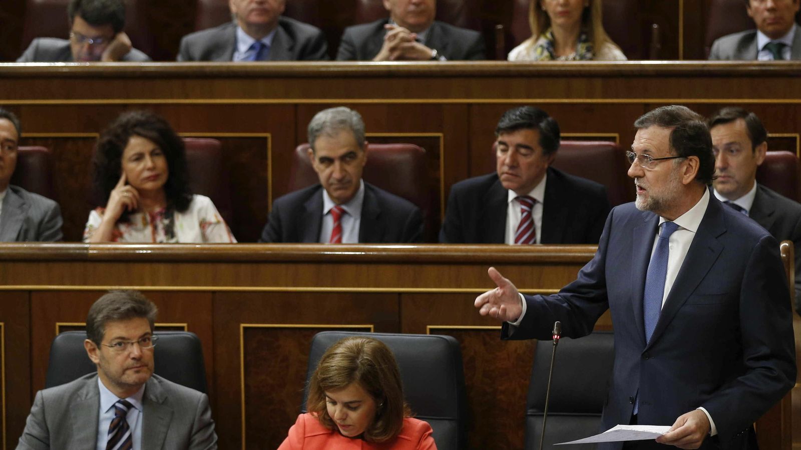 Foto: El presidente del Gobierno, Mariano Rajoy, durante una de sus intervenciones en el Congreso de los Diputados. (EFE)
