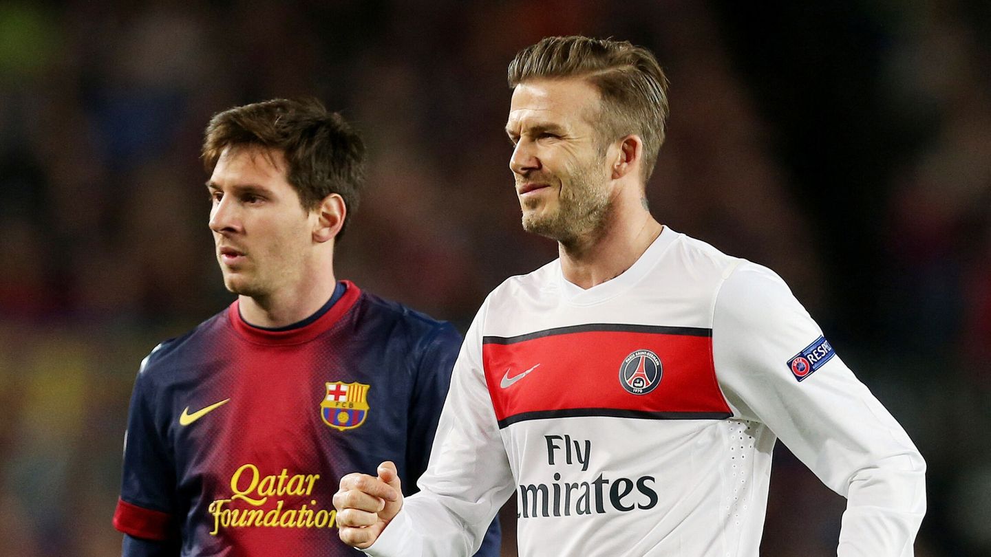 Messi y Beckham, propietario del Inter de Miami. (Reuters/Matthew Childs)