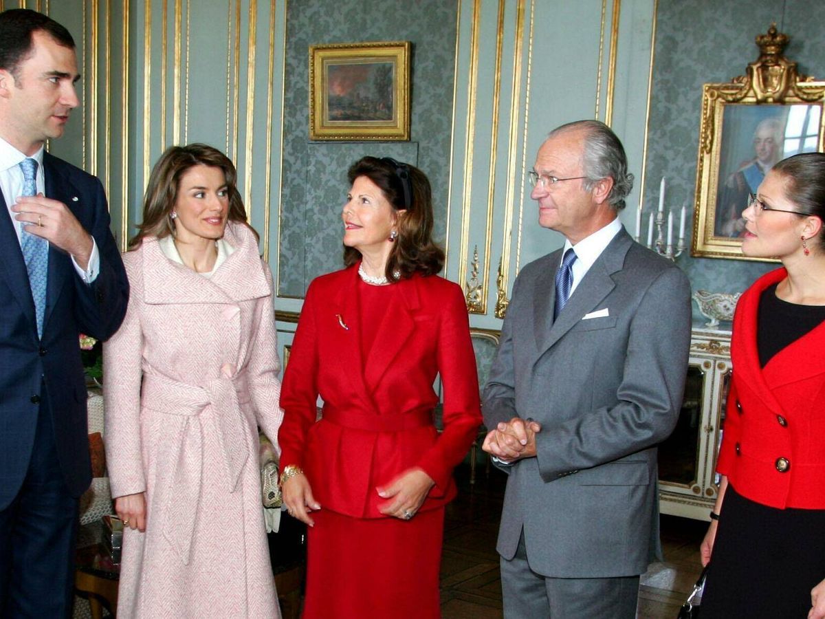 Foto: Don Felipe y doña Letizia, con los Bernadotte en una imagen de archivo. (Gtres)