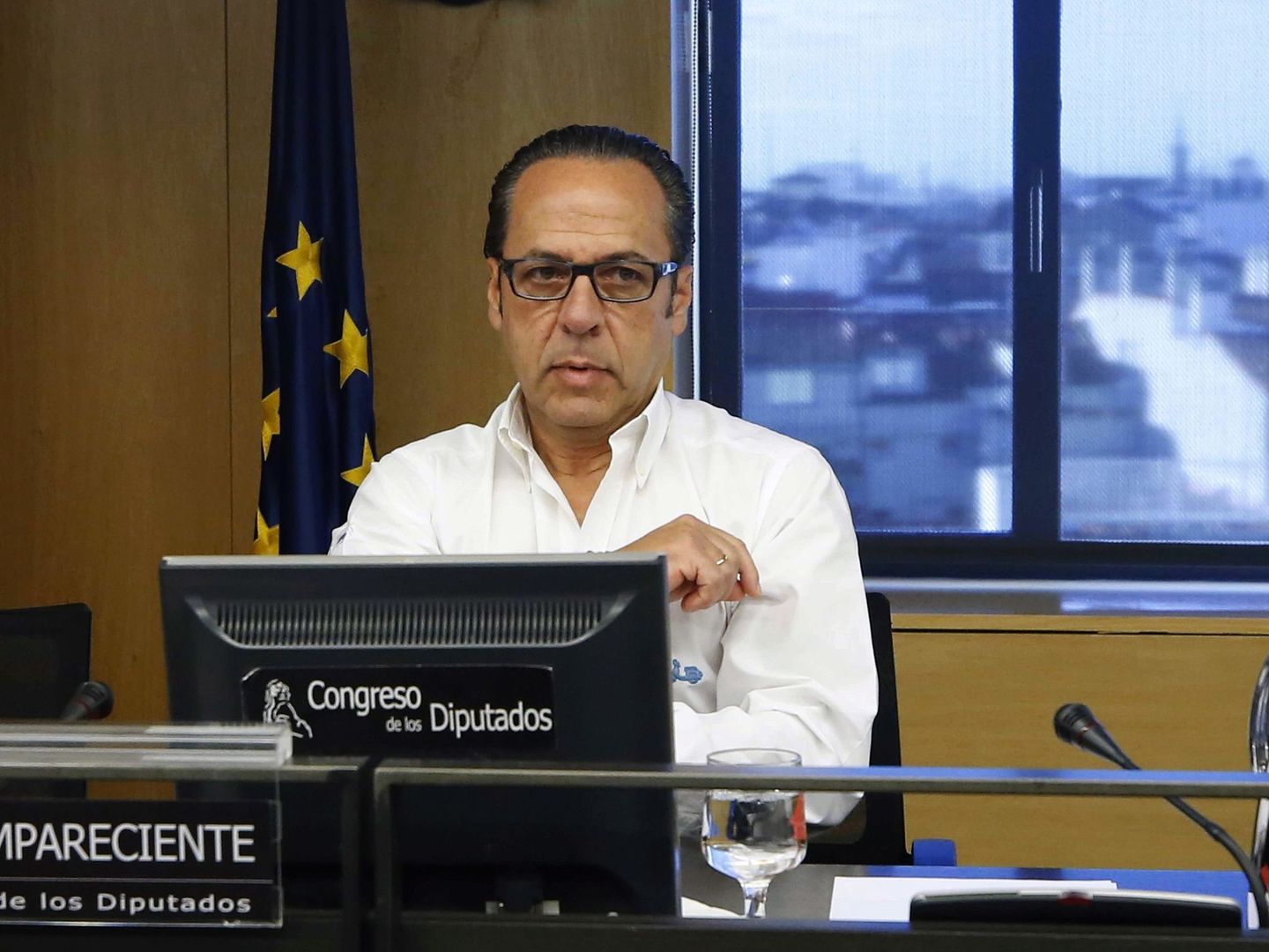 El responsable de Gürtel en la Comunidad Valenciana, Álvaro Pérez, el Bigotes, en el Congreso de los Diputados. (EFE)