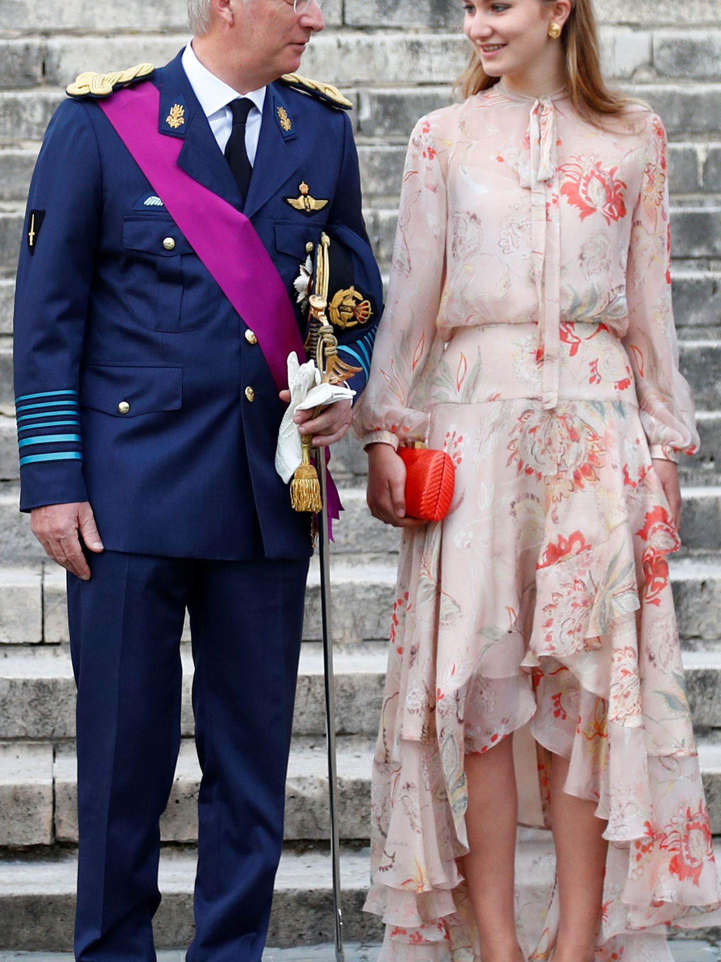 El rey Felipe y la princesa Elisabeth. (Reuters)