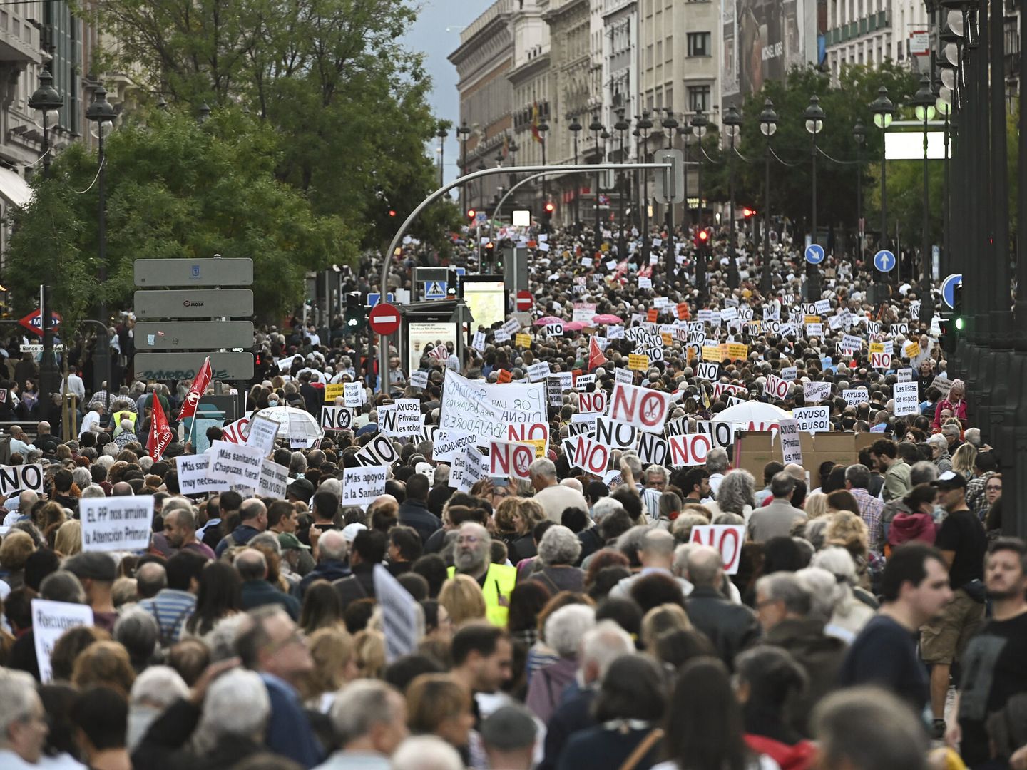 Un momento de la manifestación celebrada el sábado en Madrid. (EFE/Fernando Villar)