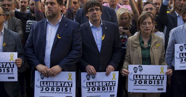 Foto: El president y Junqueras piden la libertad de los 'Jordis'