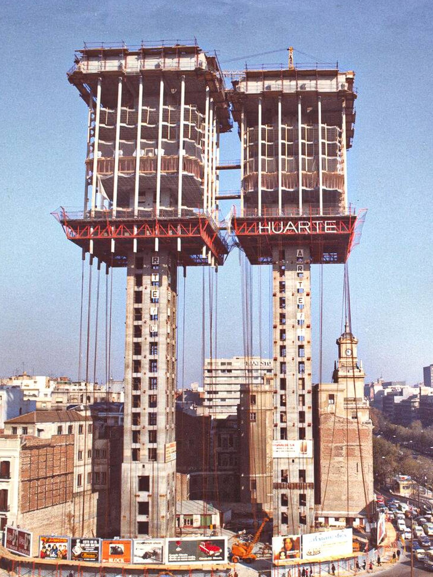 Proceso de construcción de las Torres Colón. (Cedida: Archivo Estudio Lamela)