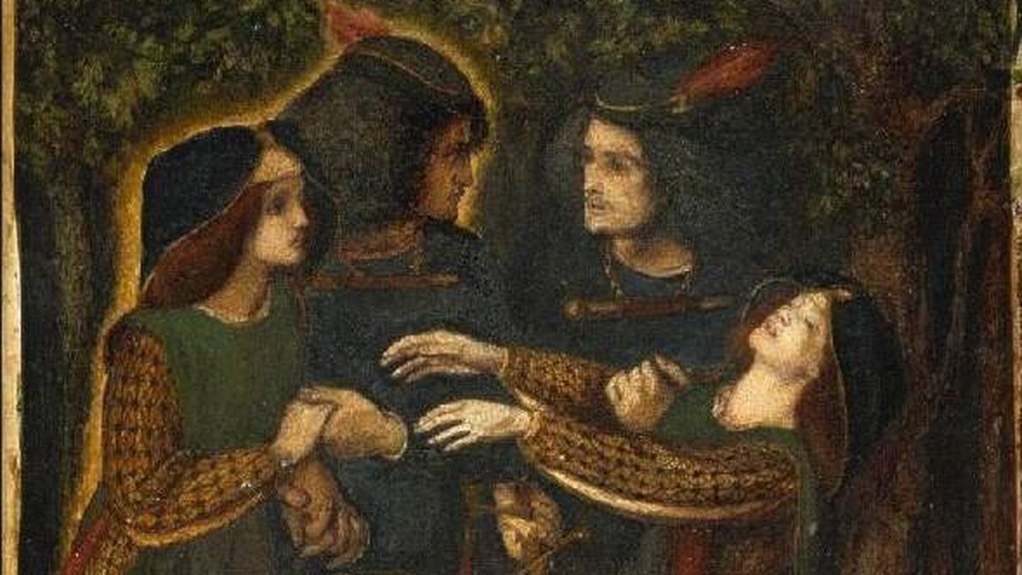 Cómo se conocieron a sí mismos, por Dante Gabriel Rossetti en 1864. (Wikipedia)