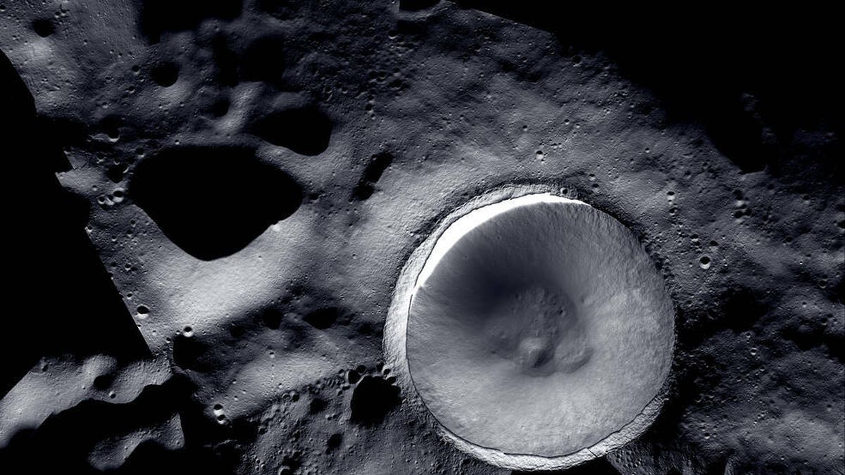 Una nueva imagen de la NASA revela las misteriosas zonas ocultas del polo sur lunar