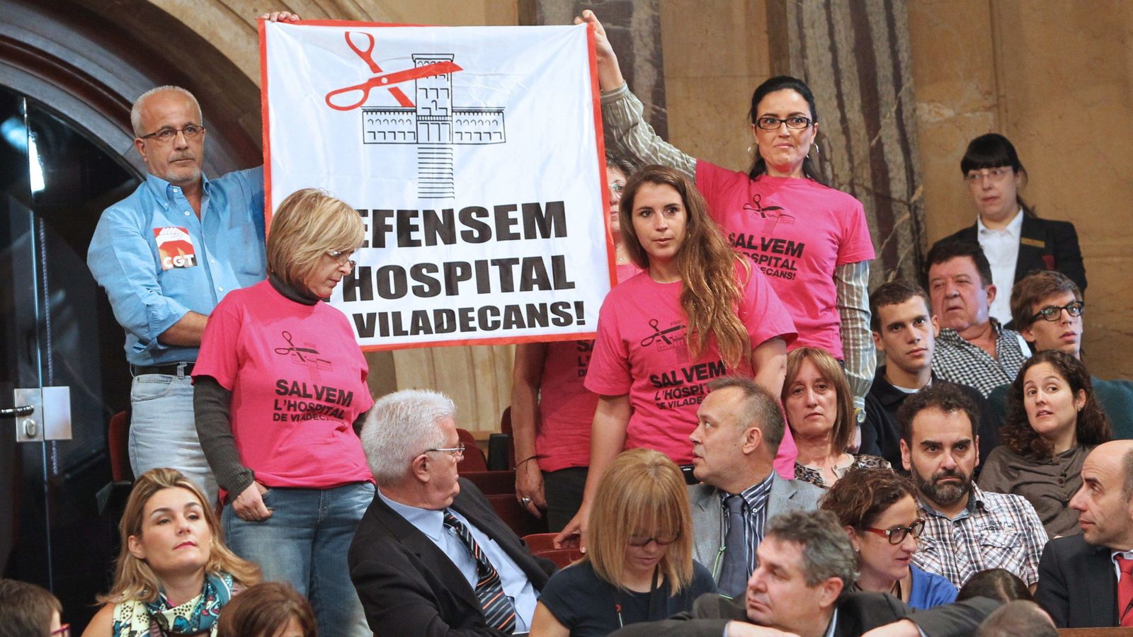 Foto: Protesta contra los recortes en Sanidad en Cataluña. (EFE)