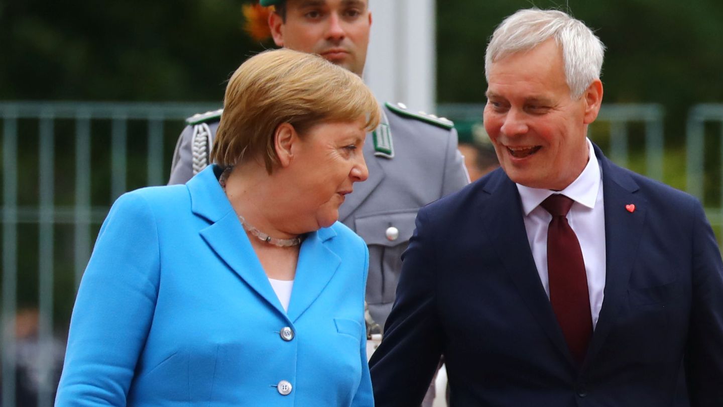 Angela Merkel, durante el acto. (Reuters)