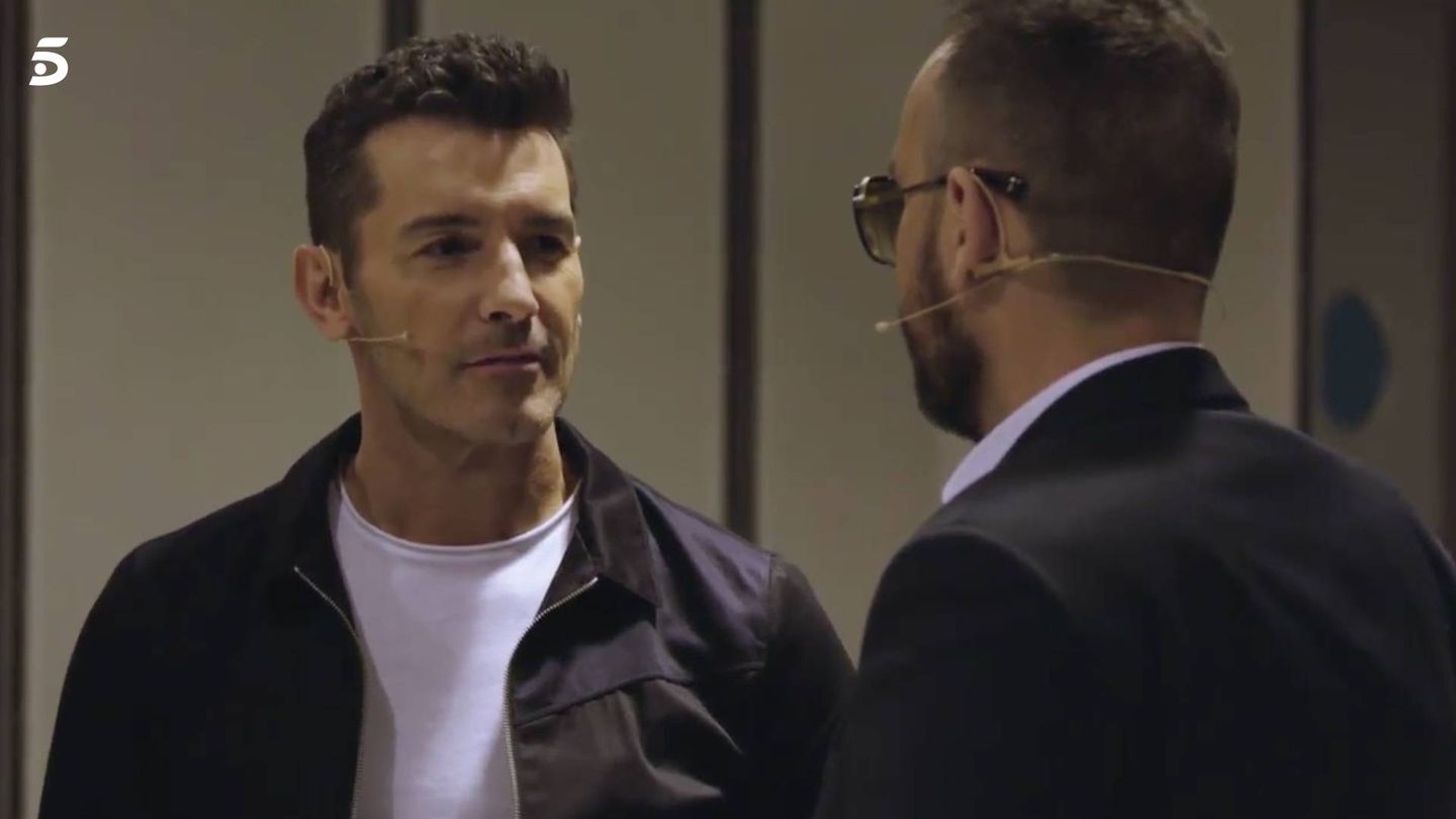 Jesús Vázquez y Risto Mejide conversan entre bambalinas en 'Factor X' (Telecinco)