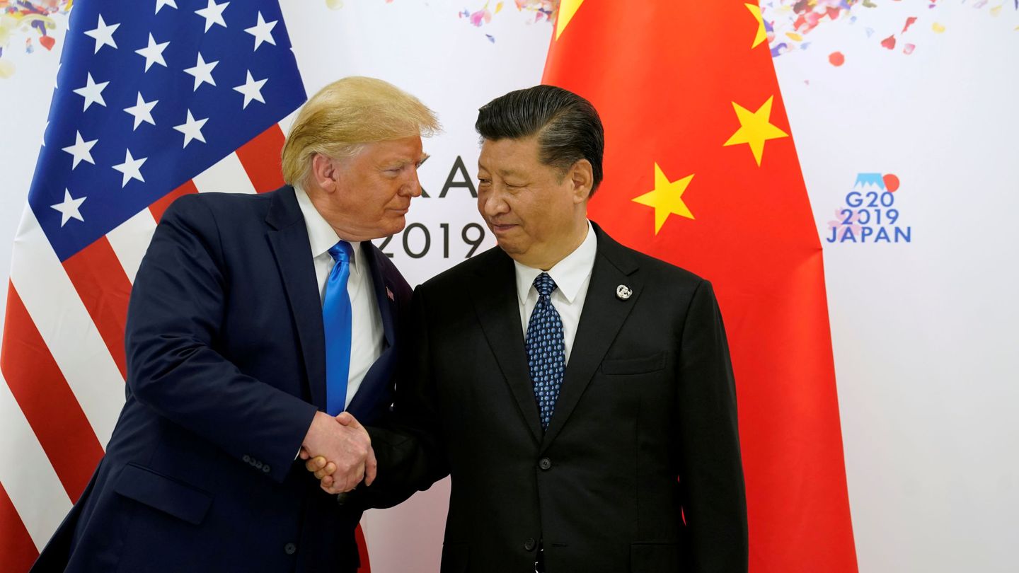 Xi Jinping y Donald Trump en el G20 de Osaka, Japón, en 2019. (Reuters)
