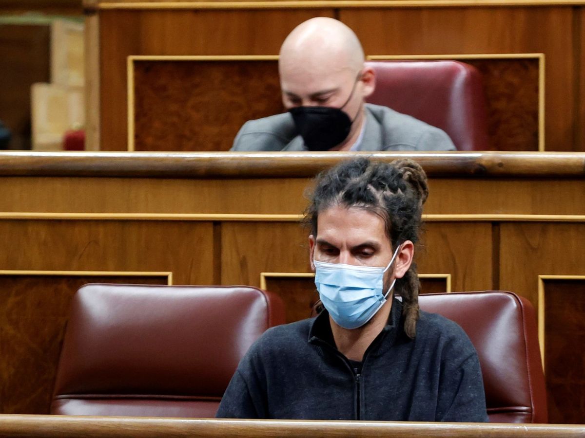 Foto: El diputado de Unidas Podemos Alberto Rodríguez, durante una sesión plenaria del Congreso de los Diputados. (EFE)