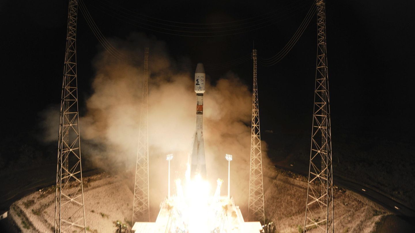 Lanzamiento de cohete Soyuz.