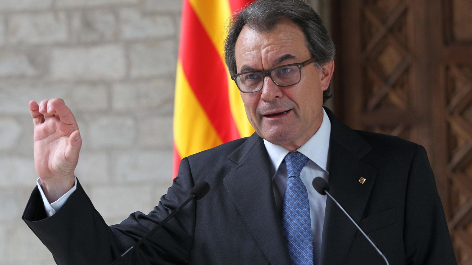 Foto: El presidente catalán, Artur Mas, durante una de sus últimas comparecencias en el Palau de la Generalitat. (Efe) 