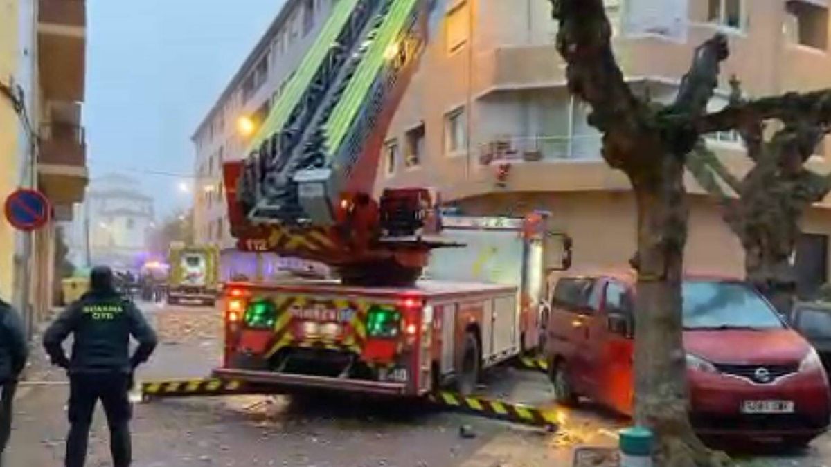 Seis heridos, uno de consideración, en la explosión de un edificio en Lardero (La Rioja)