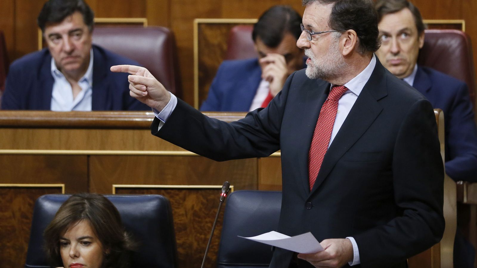 Foto: El presidente del Gobierno, Mariano Rajoy, este miércoles en el Congreso de los Diputados. (Efe) 