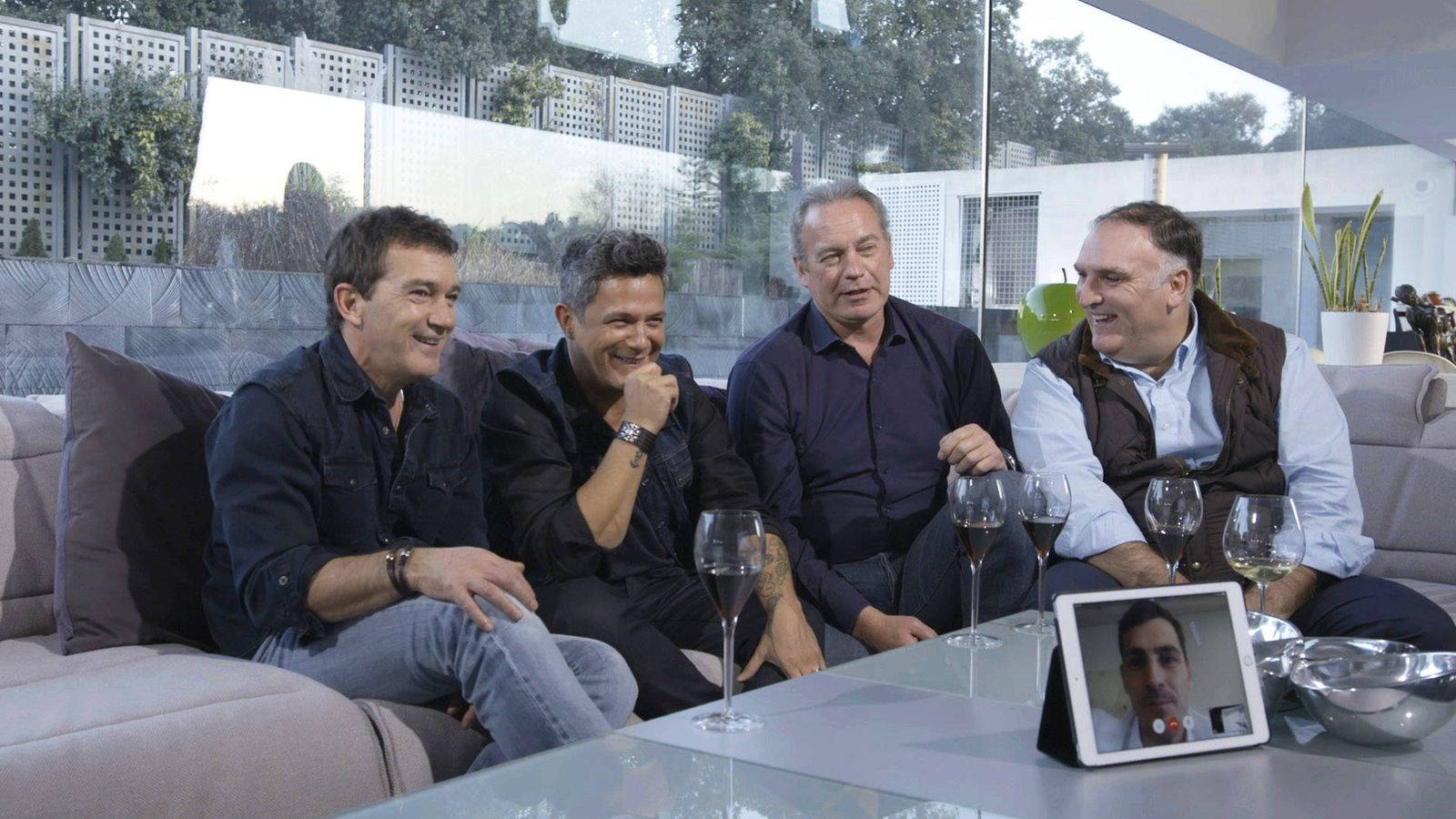 Foto: Bertín Osborne con sus cuatro invitados en 'Mi casa es la tuya'