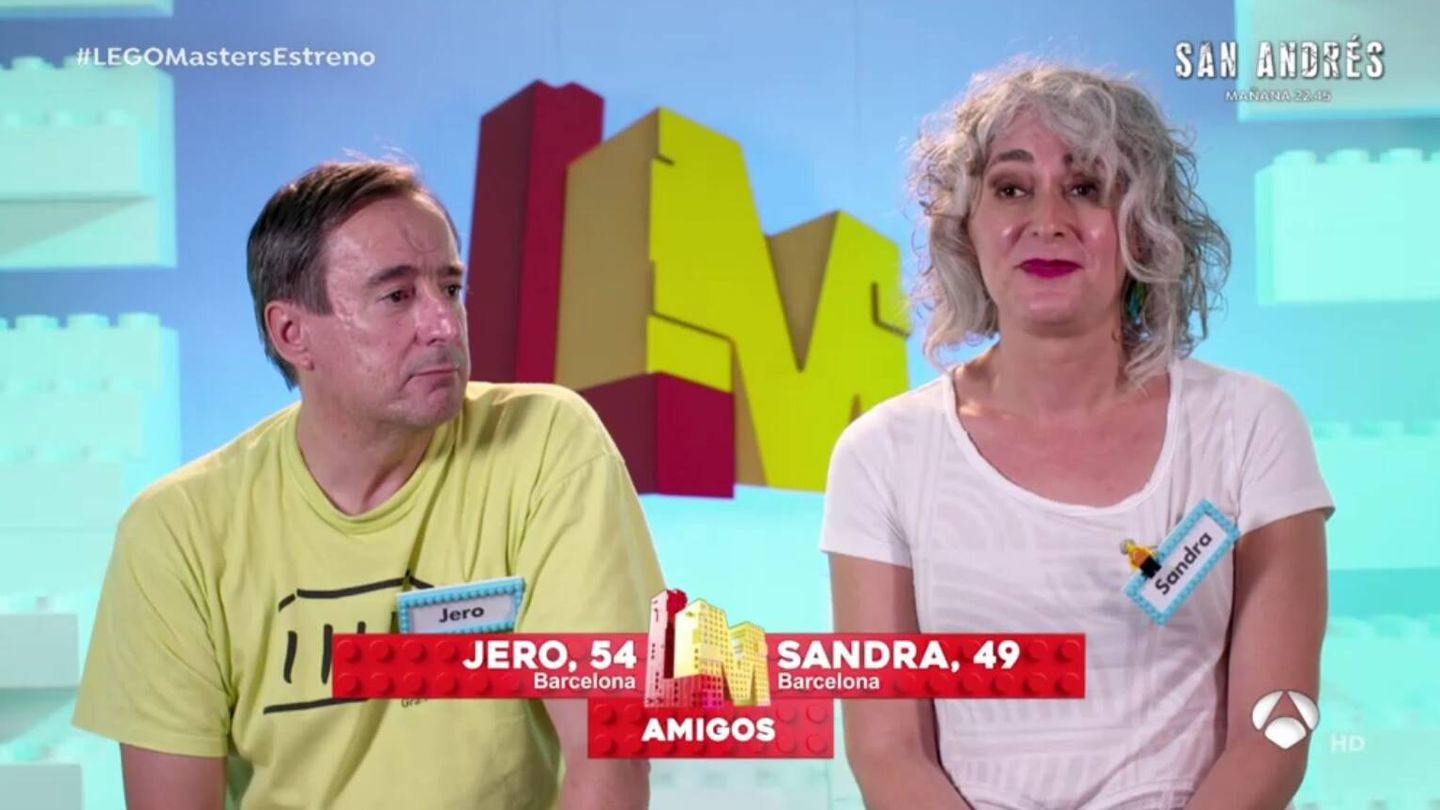 Jero y Sandra, en 'Lego Masters'. (Atresmedia).