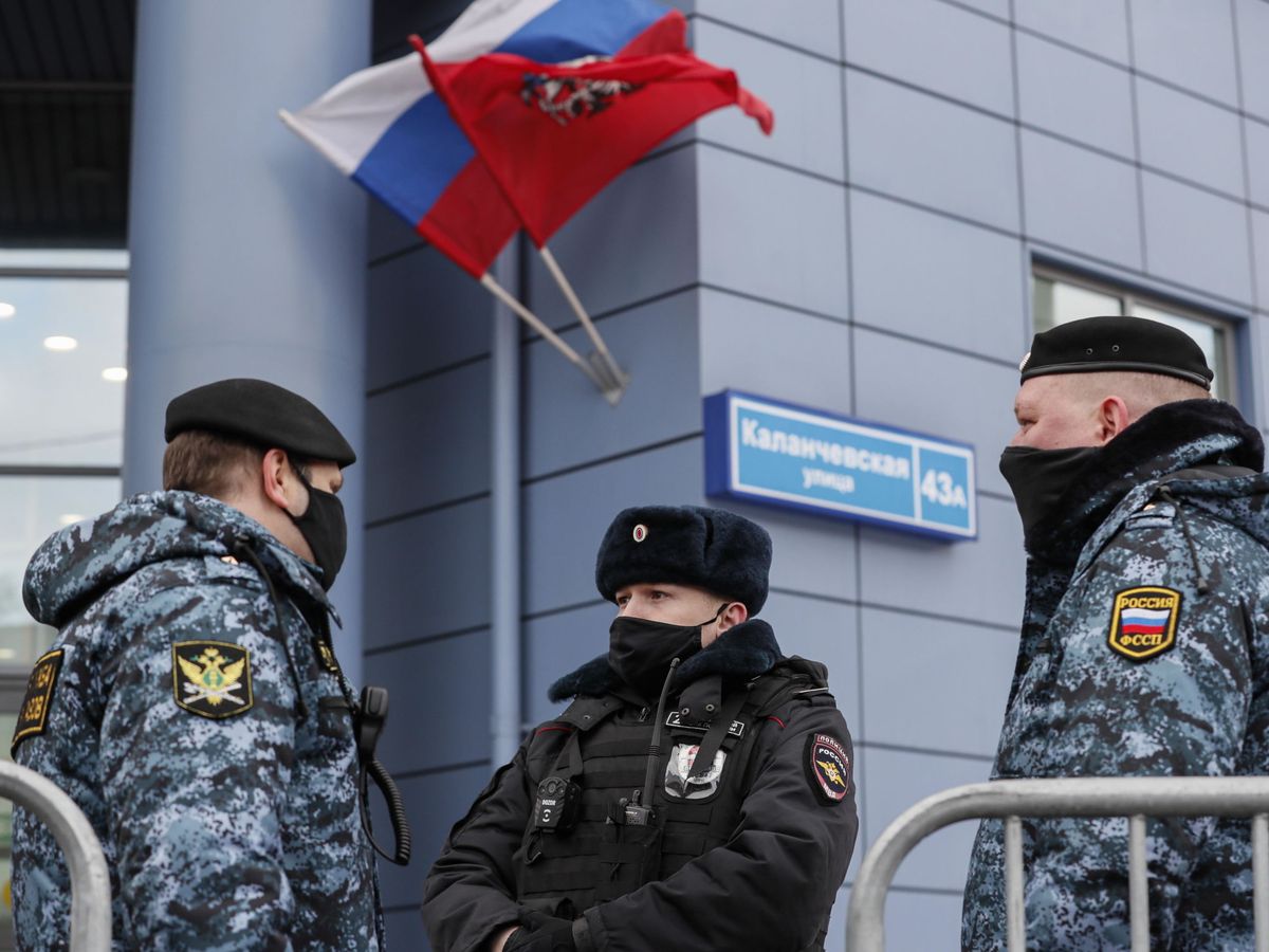 Foto: Policías en Moscú. (EFE)