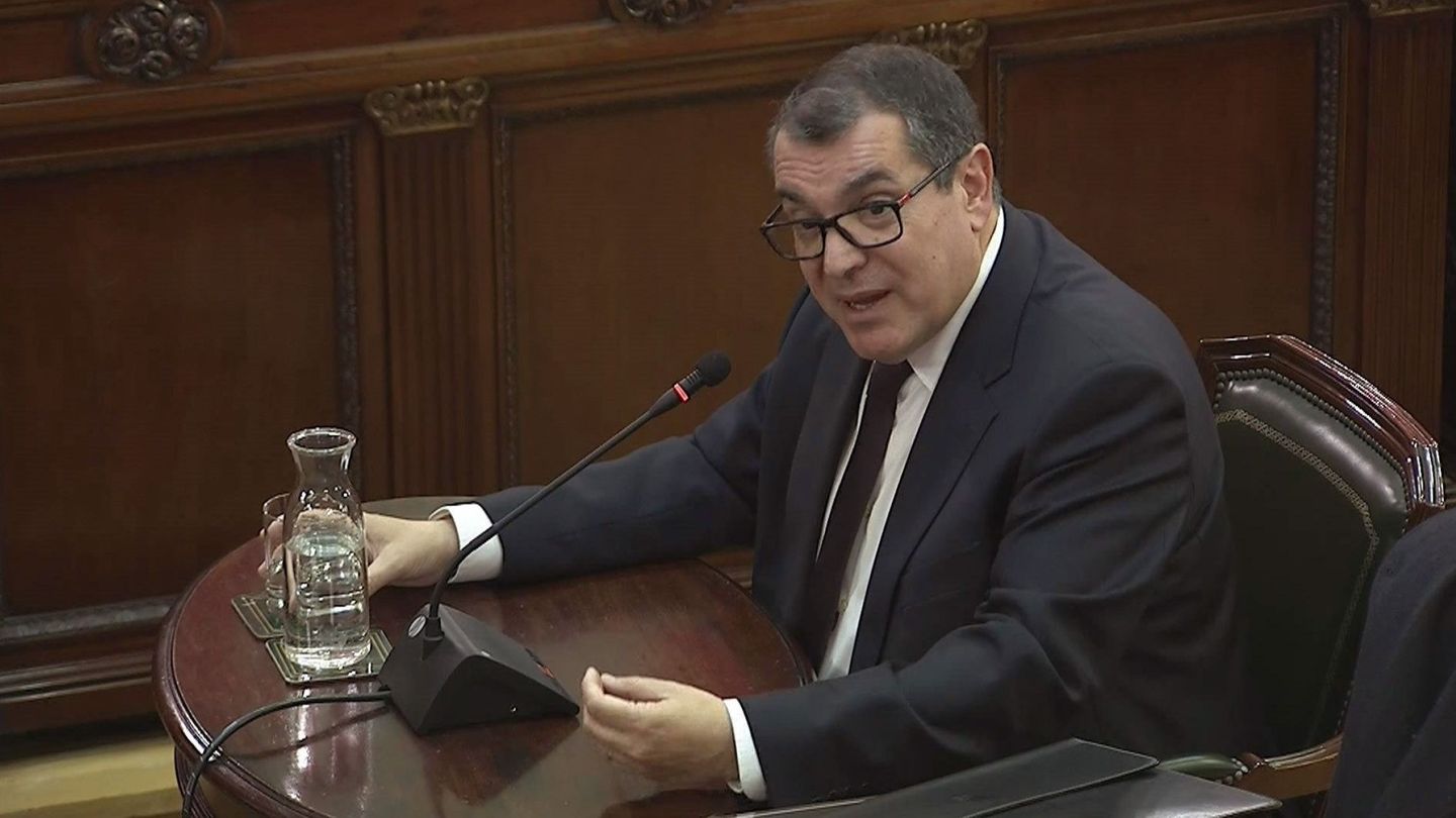 Jordi Jané, exconseller de Interior de la Generalitat de Cataluña, prestando declaración en el juicio del 'procés' en el Tribunal Supremo. (EFE)