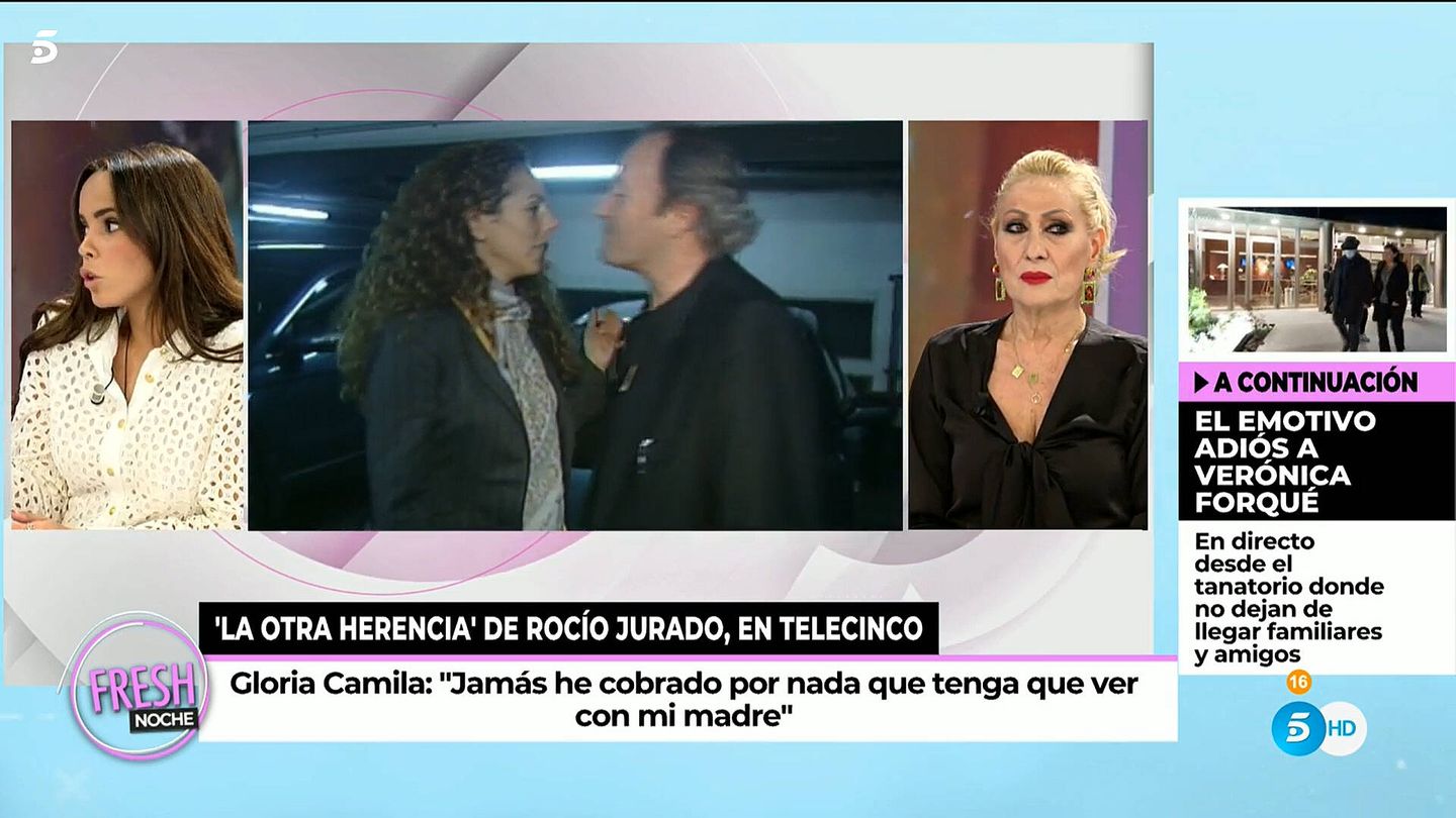 Gloria Camila y Rosa Benito, en 'Ya son las ocho'. (Telecinco)