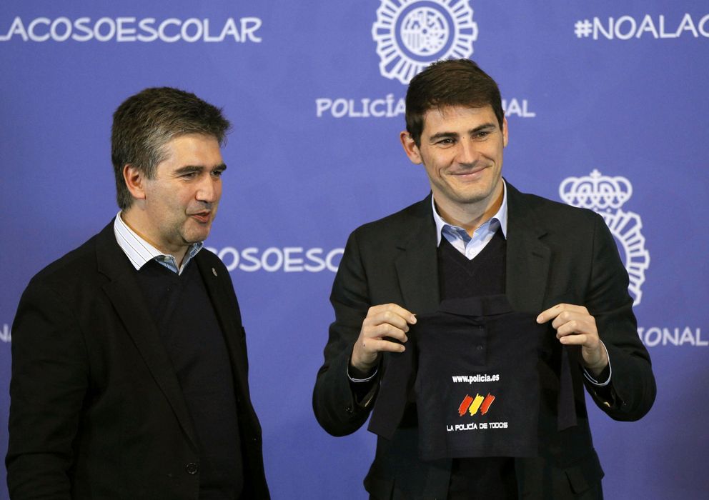 Foto: Iker Casillas en la presentación de la campaña "Todos contra el acoso escolar".