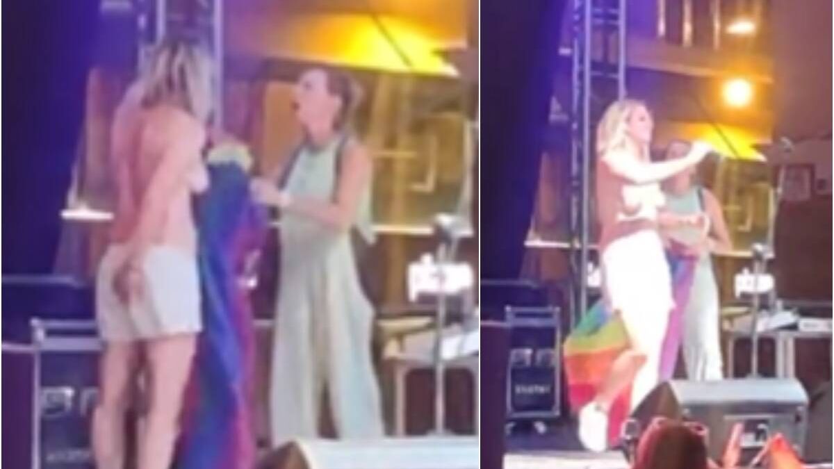 Rocío Saiz, la cantante que enseñó los pechos en un concierto en Murcia, denunciará al policía que la interrumpió