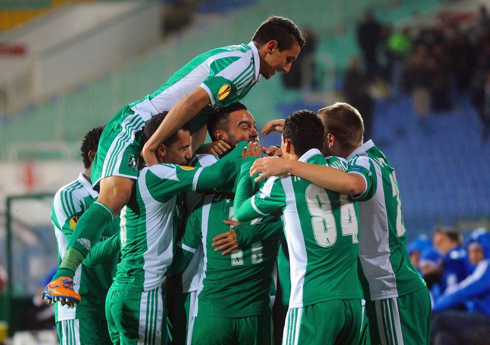 Foto: Jugadores del Ludogorets celebran un gol (EFE)