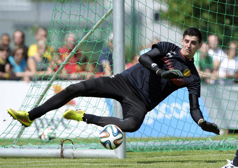 Foto: Thibaut Courtois, durante un entrenamiento con la selección del Bélgica (Reuters)