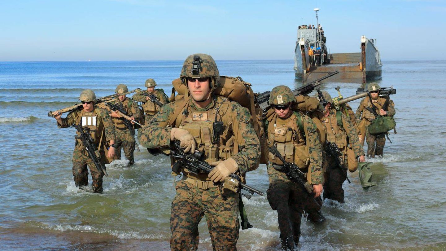 Marines norteamericanos desembarcando en las playas próximas a Klaipeda (Foto: Juanjo Fernández)
