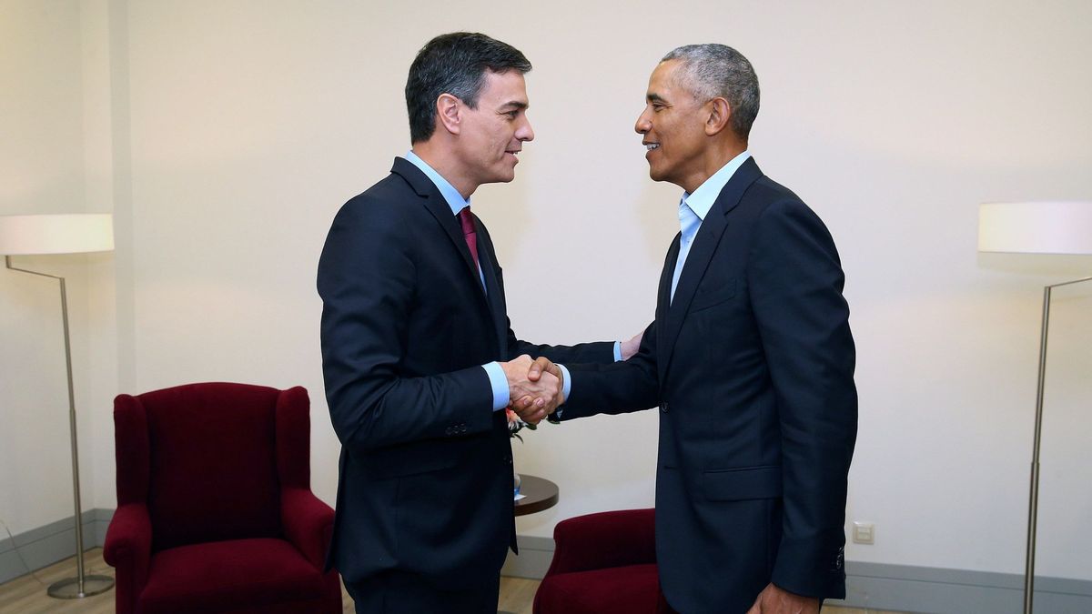 Sánchez mantiene un encuentro exprés y discreto con Obama en Madrid