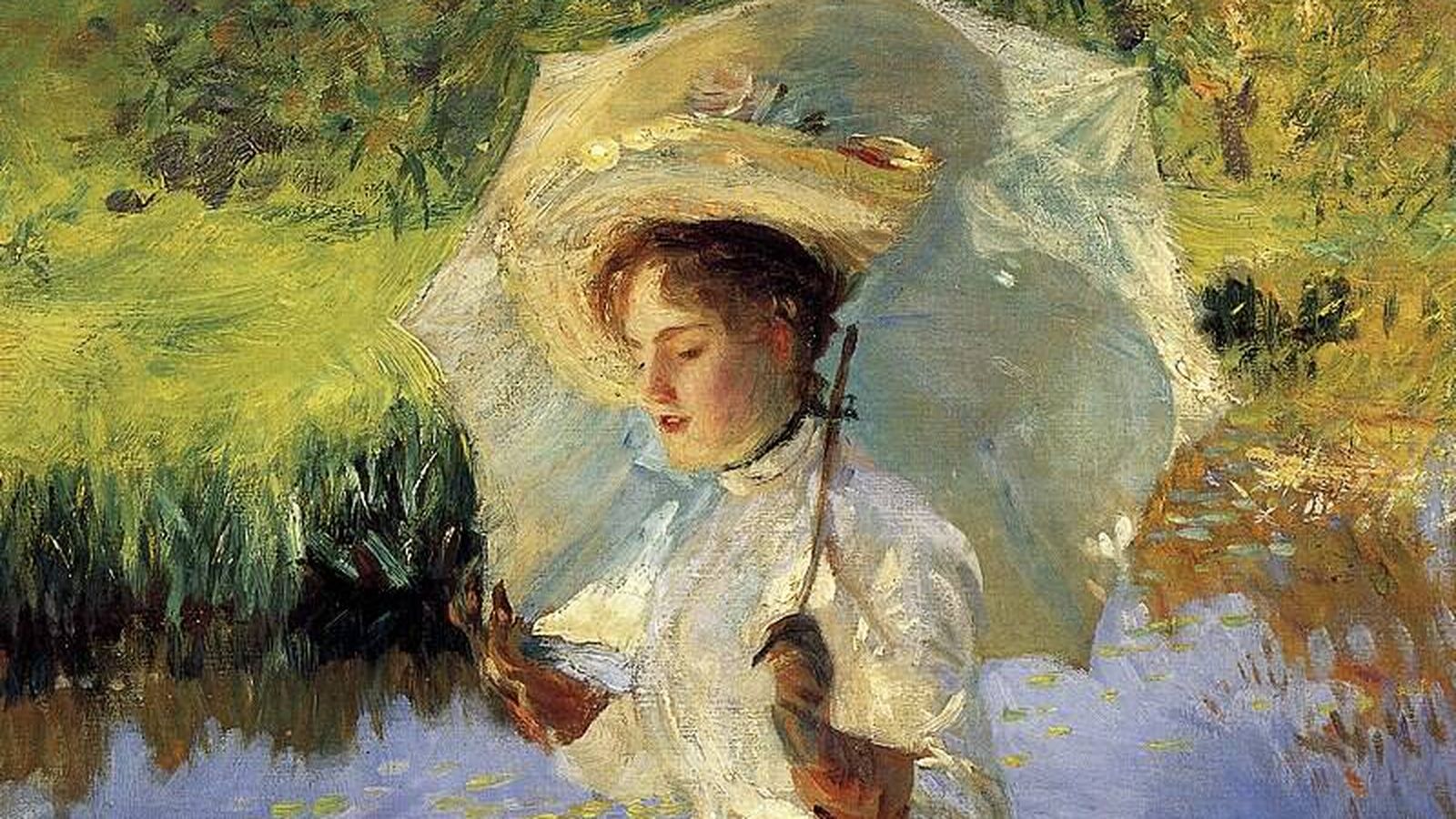 Paraguas representado en 'Morning Walk', de John Singer Sargent (1888). Fuente: Wikipedia.