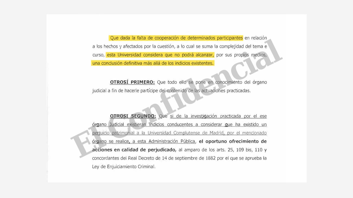  La universidad remitió su informe al juez Juan Carlos Peinado el 1 de julio. (EC)