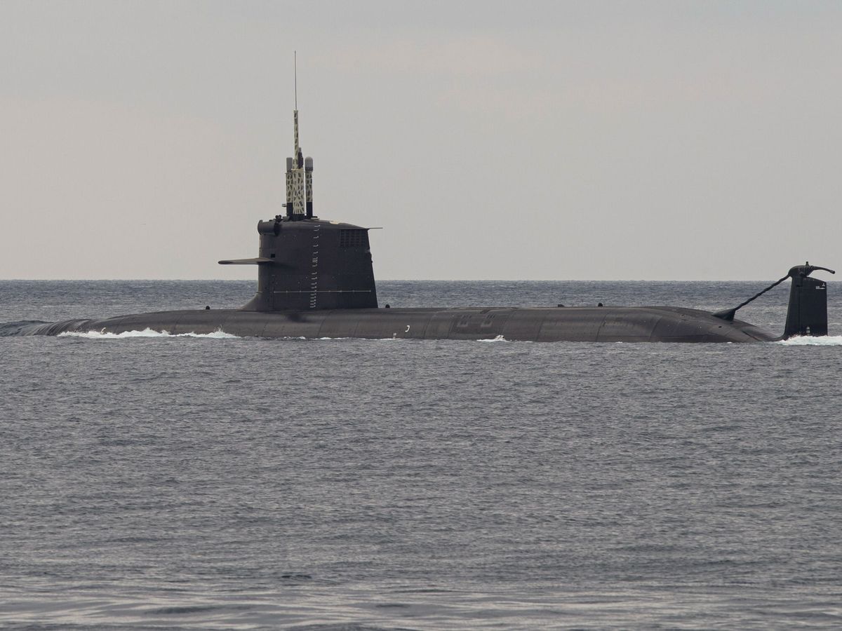 Foto: El submarino S-81 haciendo pruebas. (EFE)