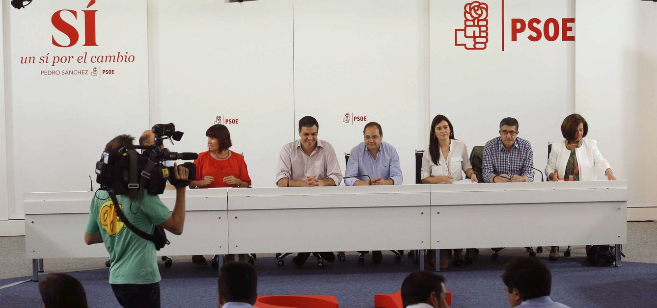 Reunión de la comisión ejecutiva federal del PSOE de este lunes. (EFE)