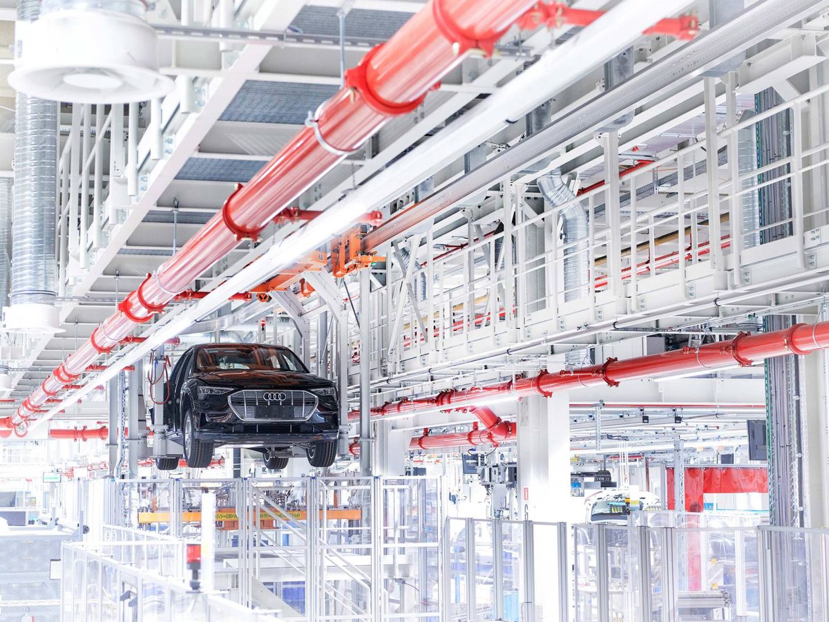 Foto: La planta de Audi en Bruselas, donde se fabrica el e-tron ya es neutra en emisiones de carbono. 