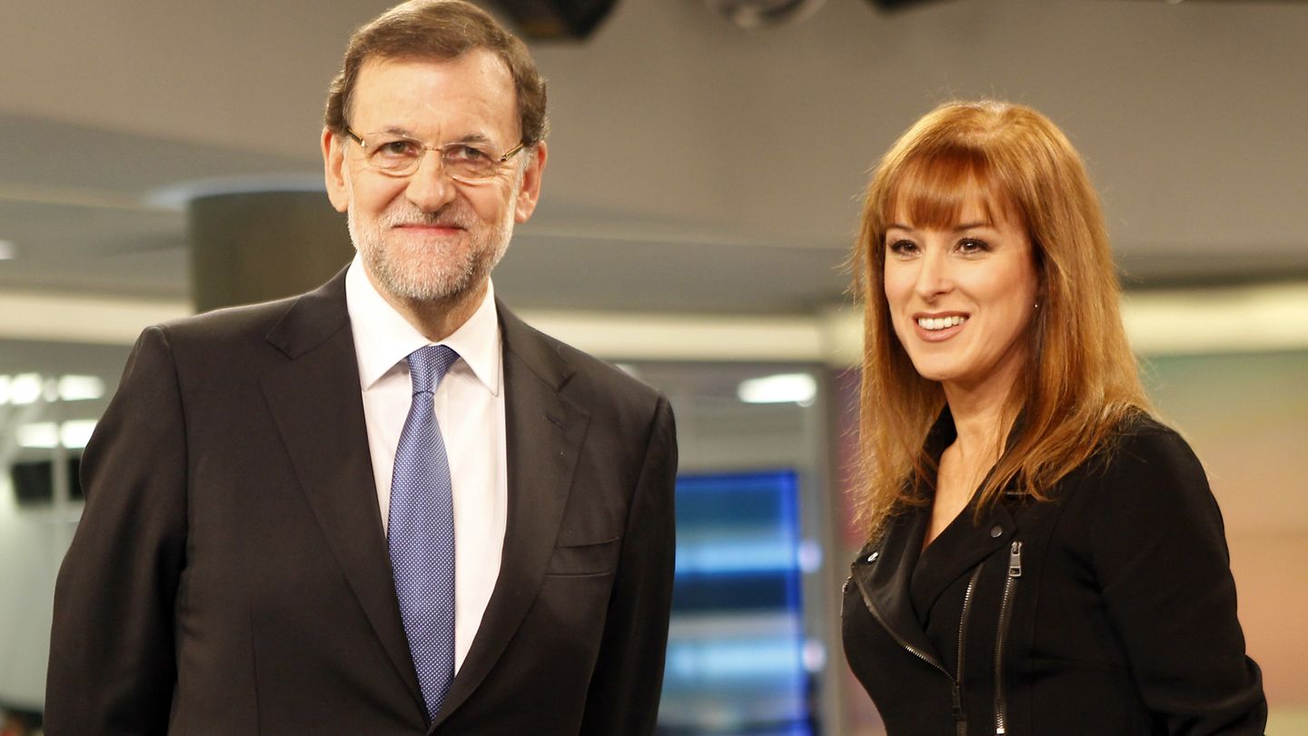 Gloria Lomana minutos antes de su entrevista a Mariano Rajoy (I.C.)