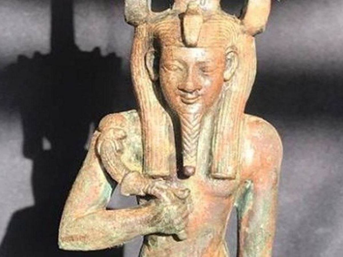 Foto: Estatuilla encontrada en la necrópolis de Saqqara. Foto: Twitter