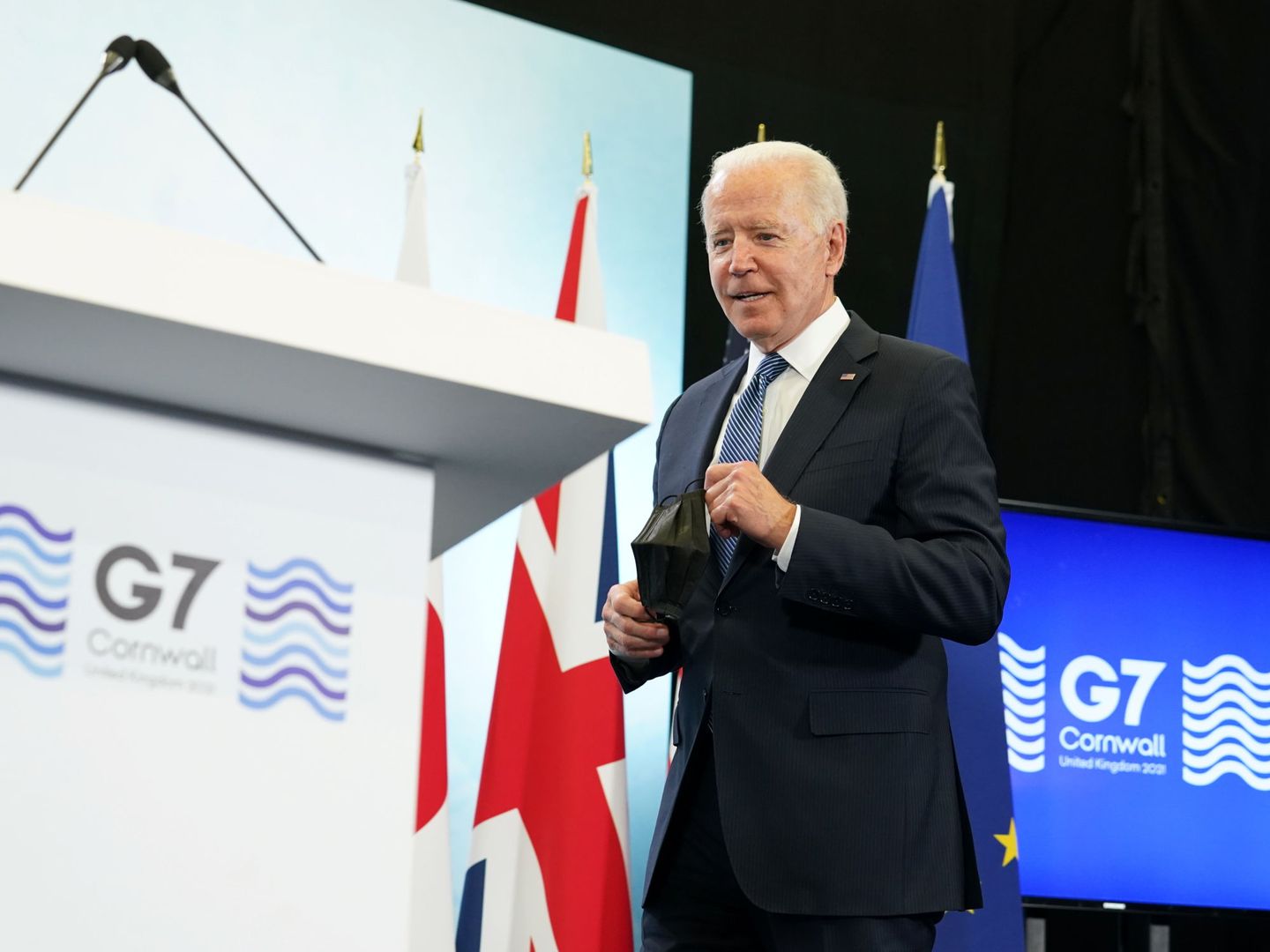 El presidente de EEUU, Joe Biden, en la cumbre del G-7. (Reuters)