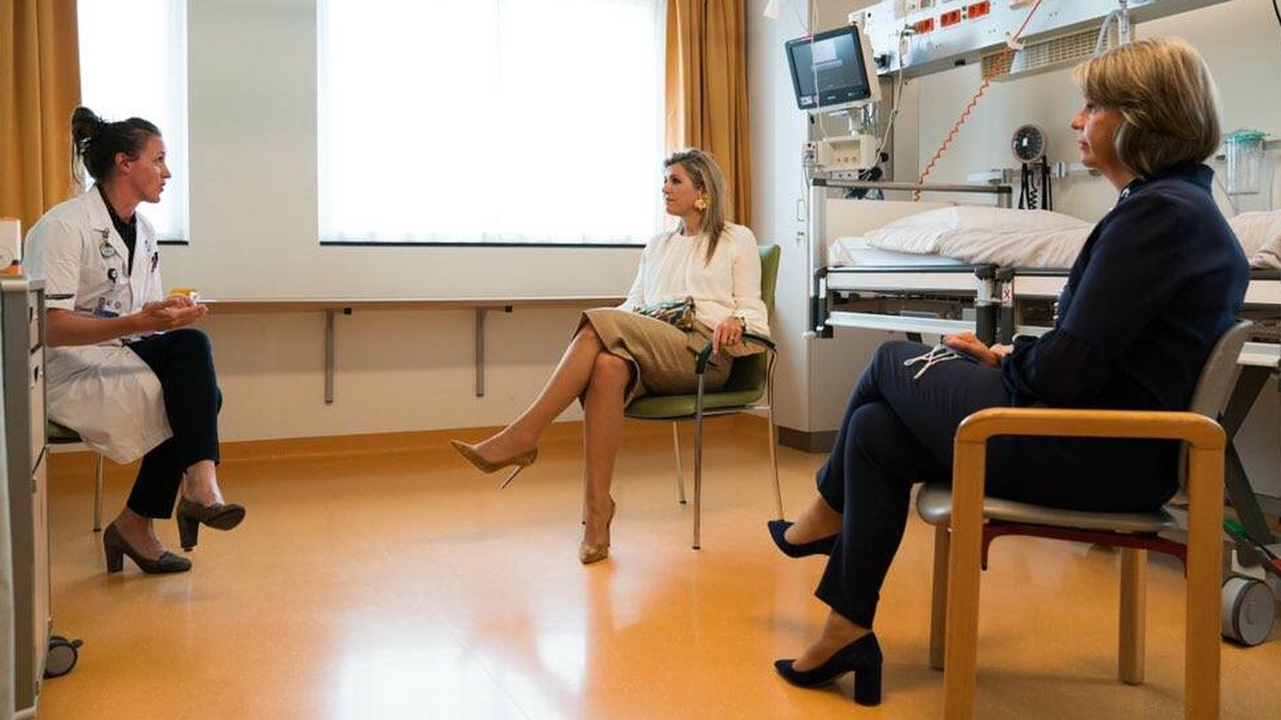La reina Máxima, en el hospital de Utrecht. (Casa Real de los Países Bajos)