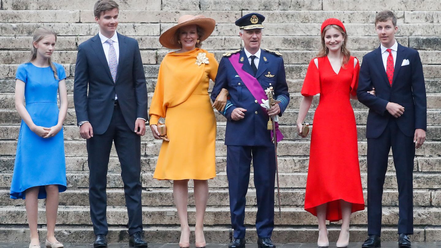 El Día Nacional de Bélgica con la familia real en la catedral de Santa Gúdula en Bruselas. (EFE/Stephanie Lecocq)