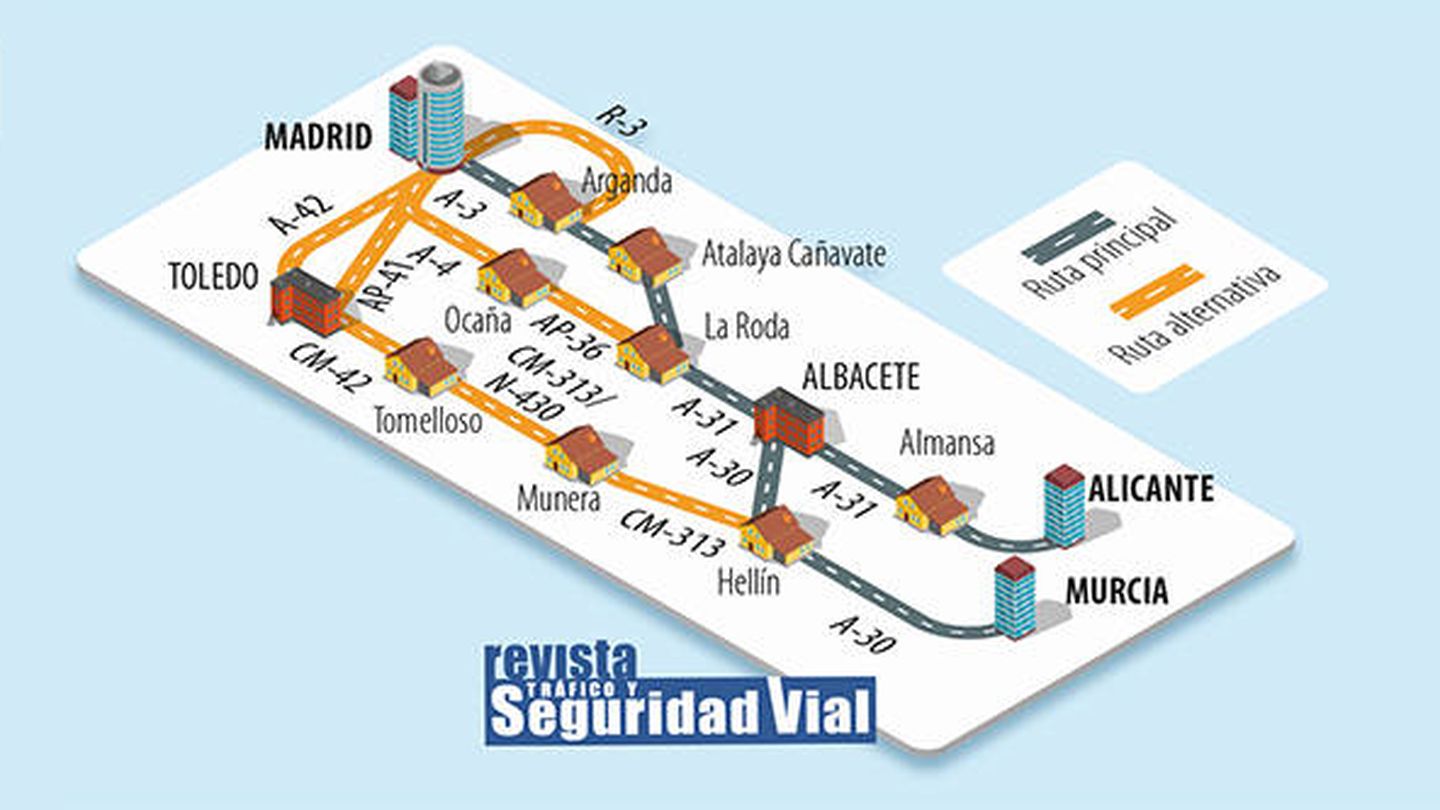 Ruta alternativa DGT Madrid - Alicante/Murcia