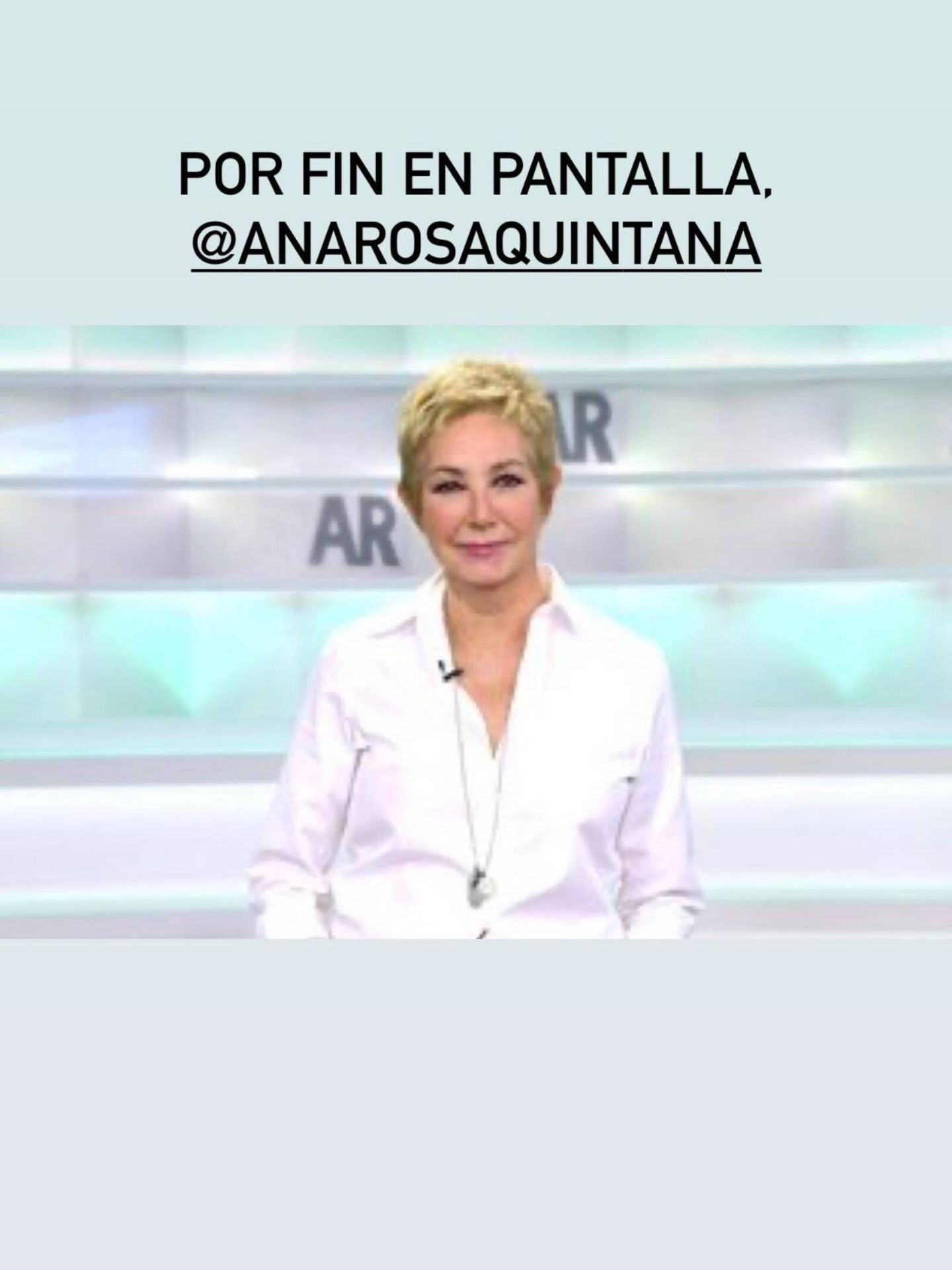 Frank Blanco celebra el regreso de Ana Rosa Quintana. (Instagram/@frankblanco_oficial)