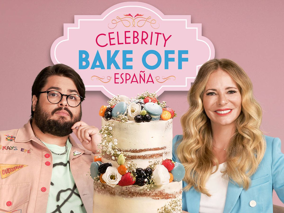 Foto: Brays Efe y Paula Vázquez, en 'Celebrity Bake Off'. (Amazon)