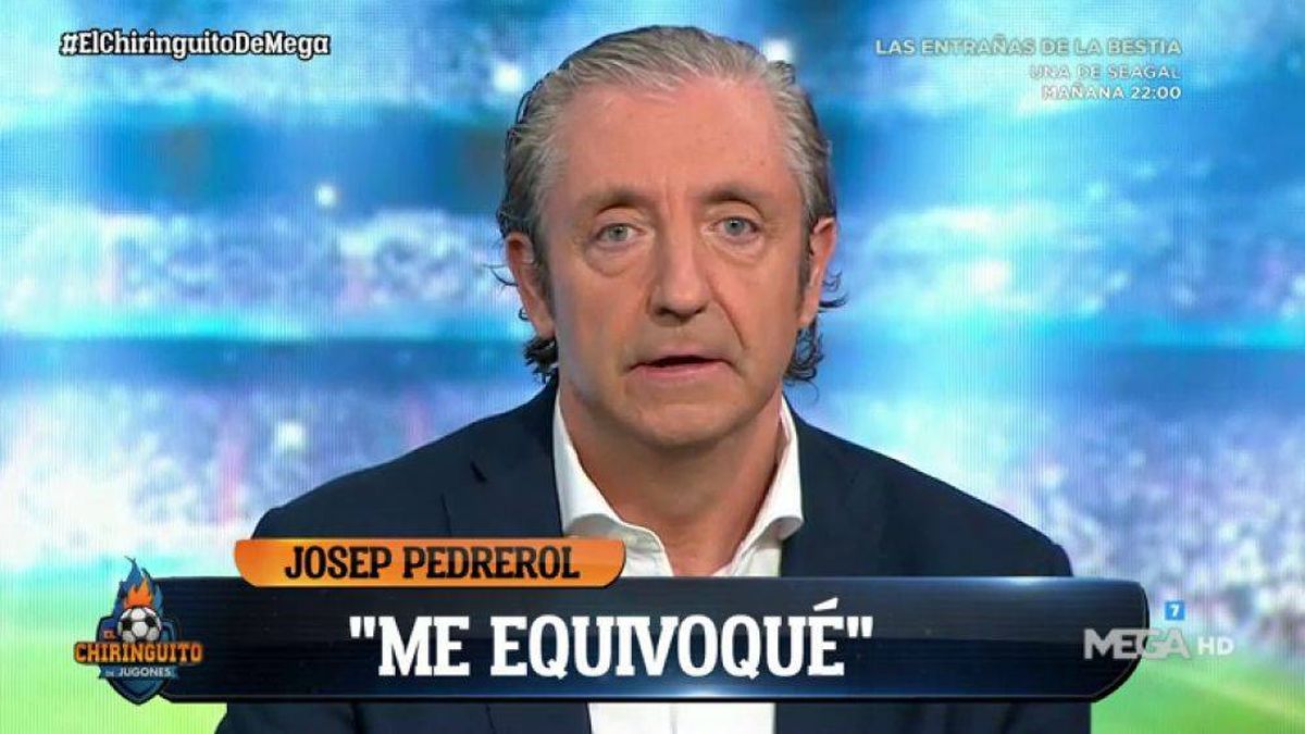 "He hecho el panoli": insólitas disculpas de Josep Pedrerol, "retratado" en 'El chiringuito de Jugones'